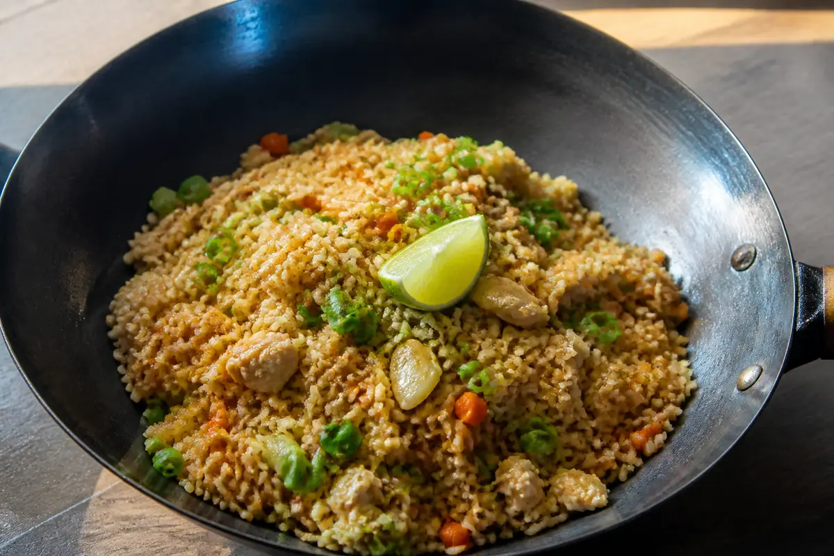 Khao Pad thaï : recette facile de riz frit au poulet